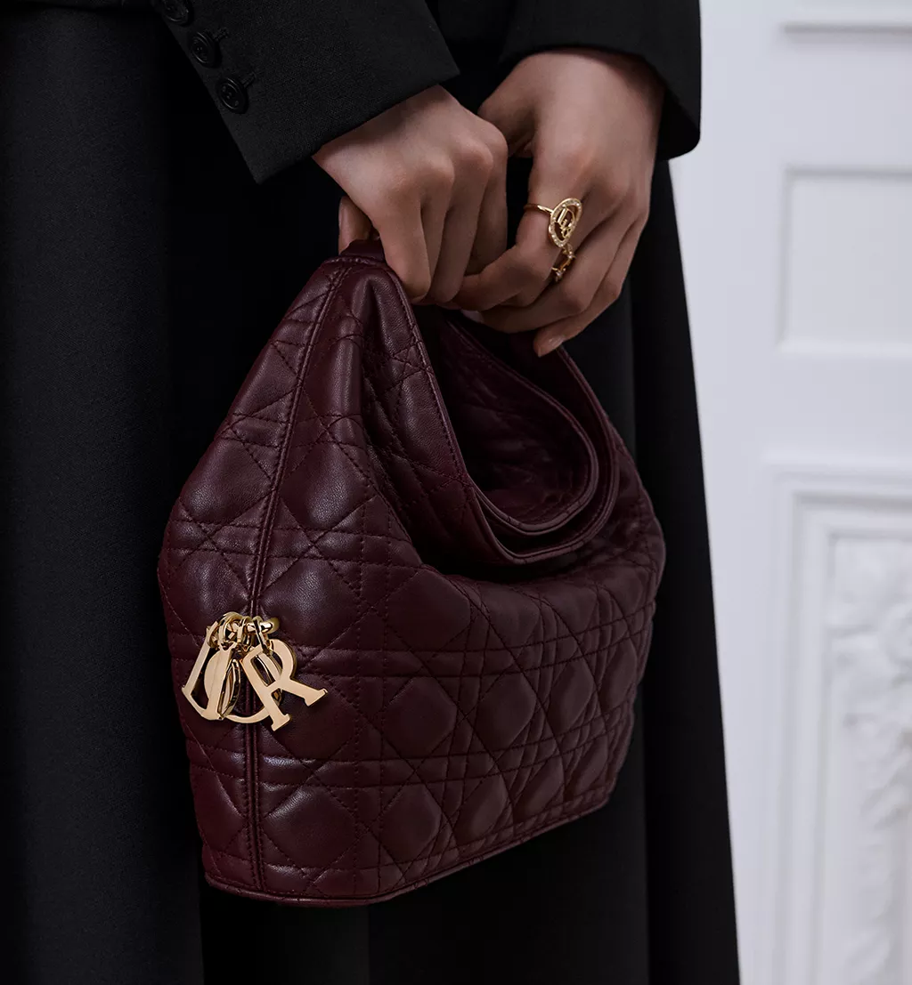 Бургундова торба Dior